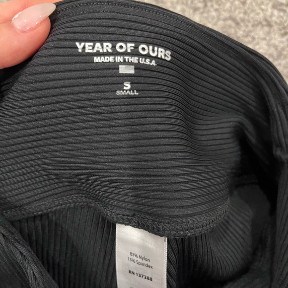 Year of Ours Black Ribbed Set Size S - Picture 4 of 6